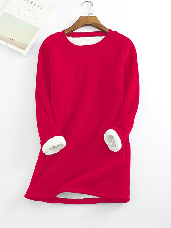 ❄Get ready for the cold season❄Women‘s NEW Casual Cotton Round Neck Solid Sweatshirt (S-5XL)🙋‍♀️