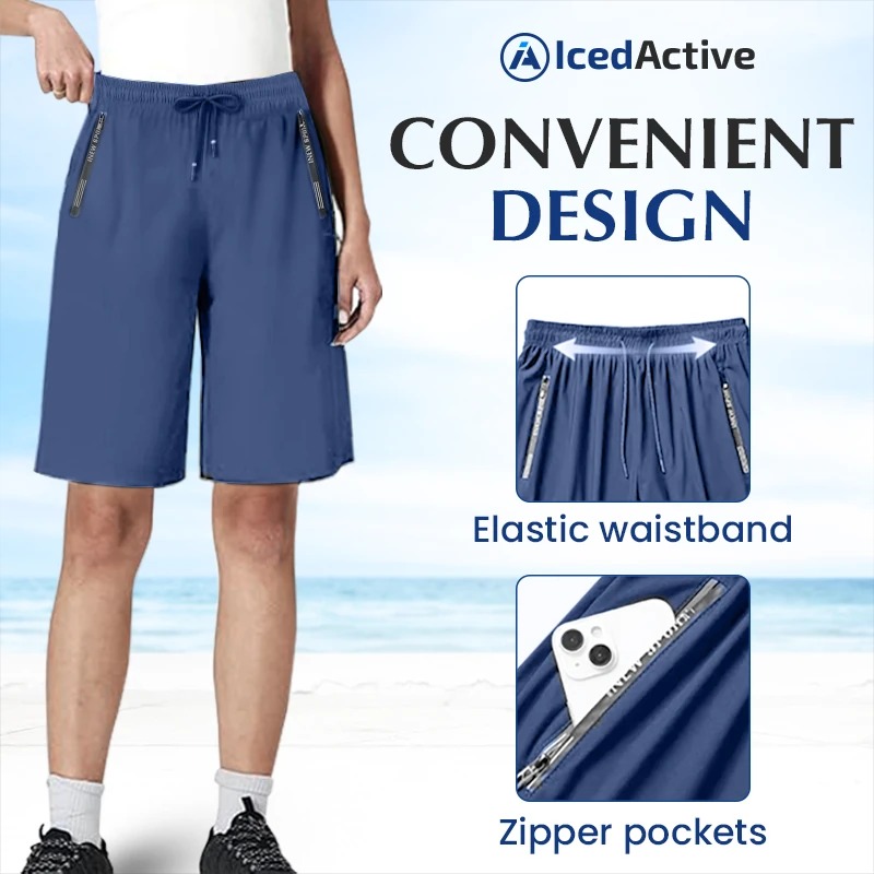 🔥Women's Ice Silk Quick Drying Stretch Shorts