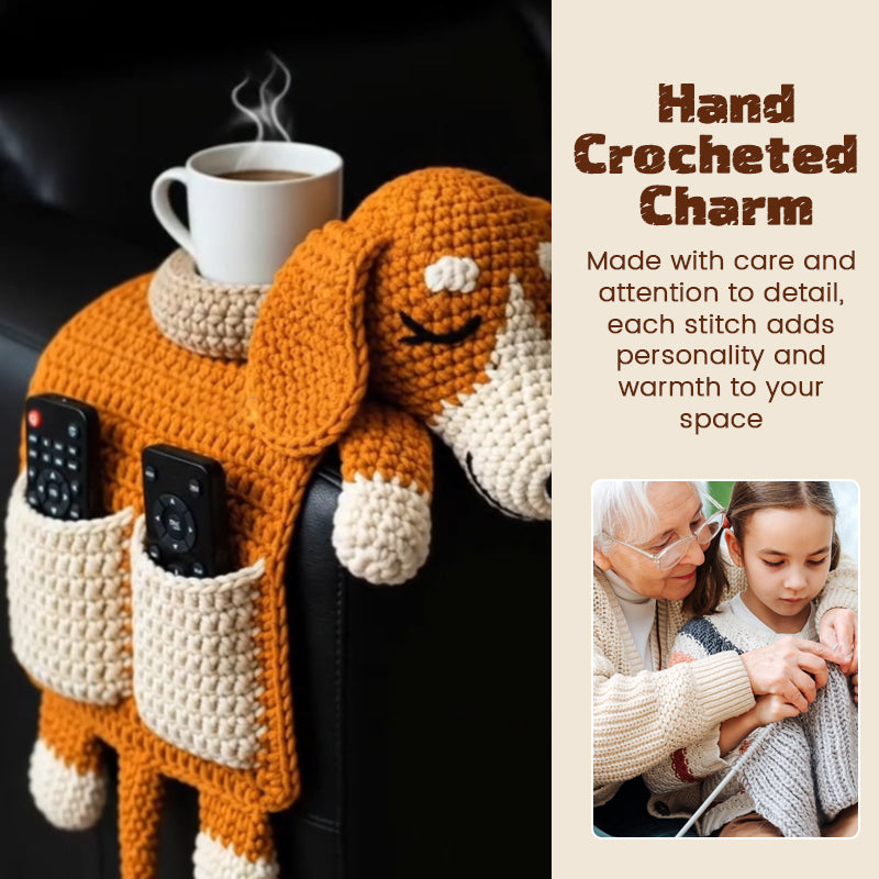 🐶 Cozy Companion Vibes – Crochet Dog Sofa Organizer