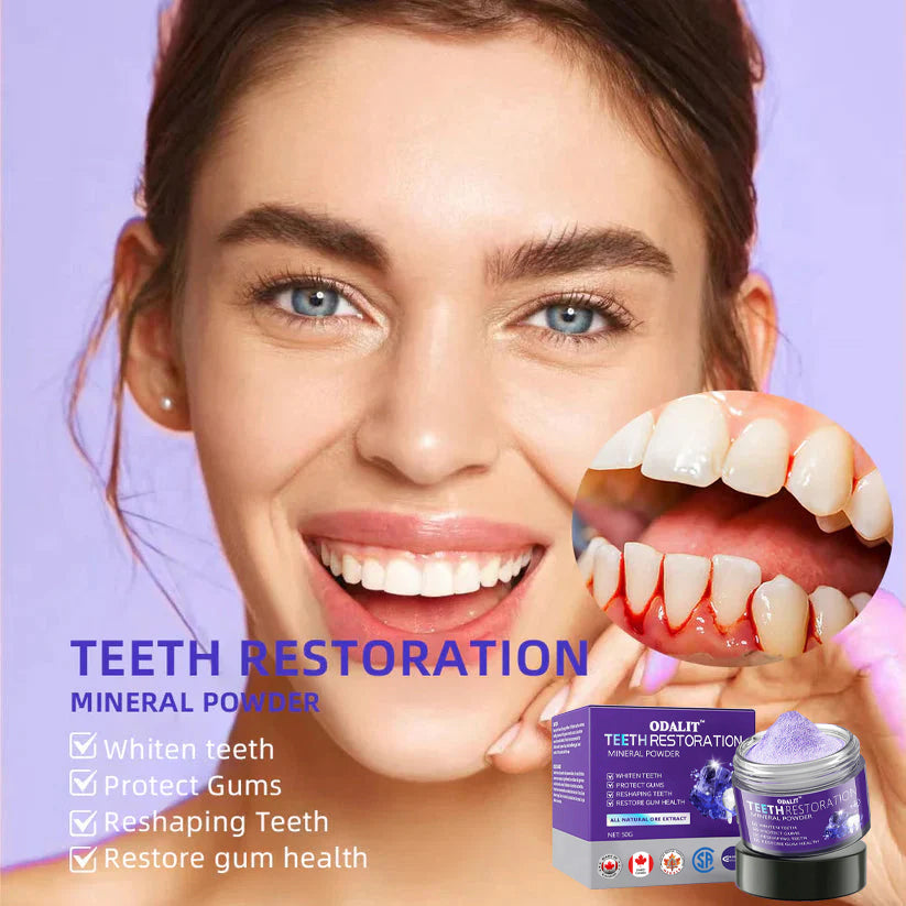 🎁Flash Sale - Don't Miss Out - ODALIT™ TeethRestoration Mineral Powder🦷(CDA recommended)👩‍⚕️(Treats periodontitis and mouth ulcers. prevents tooth loss. and repairs gum recession)