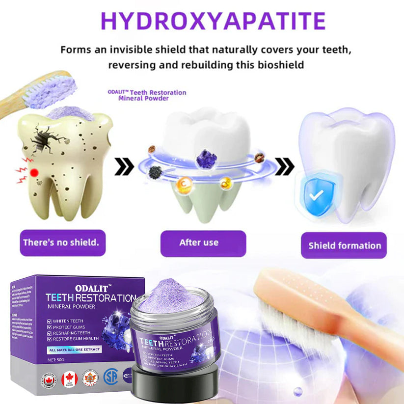 🎁Flash Sale - Don't Miss Out - ODALIT™ TeethRestoration Mineral Powder🦷(CDA recommended)👩‍⚕️(Treats periodontitis and mouth ulcers. prevents tooth loss. and repairs gum recession)