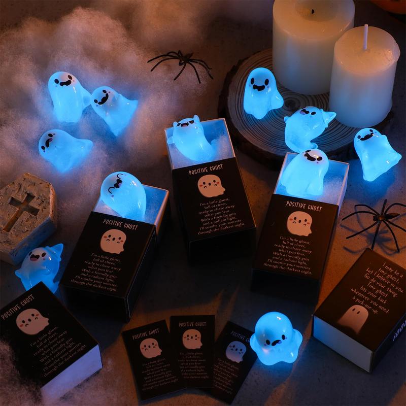 🎃Halloween Sale👻Glow in the Dark Mini Ghost Figures with Box