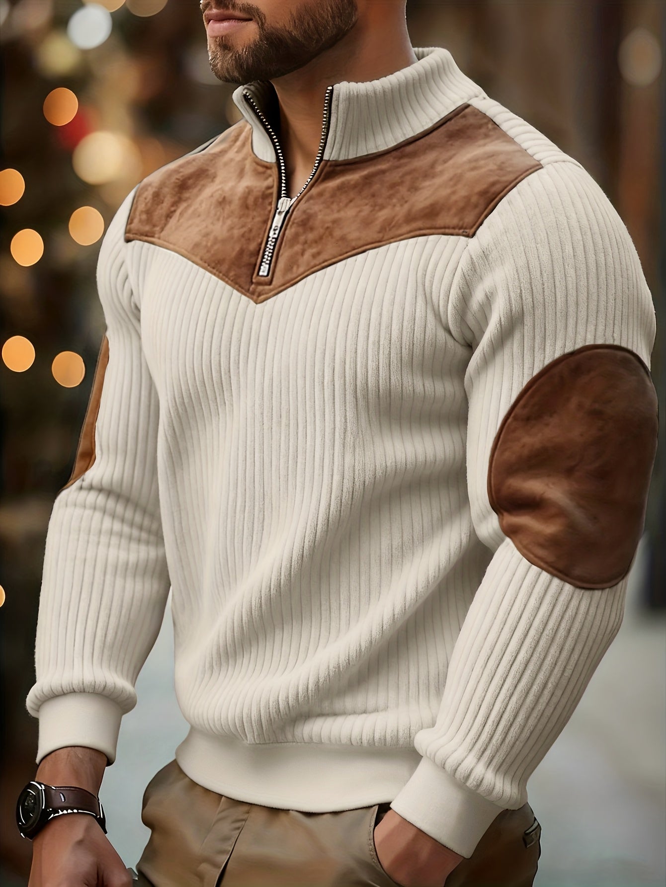 2025 Men's Best-Selling Casual Knit Half-Zip Sweater