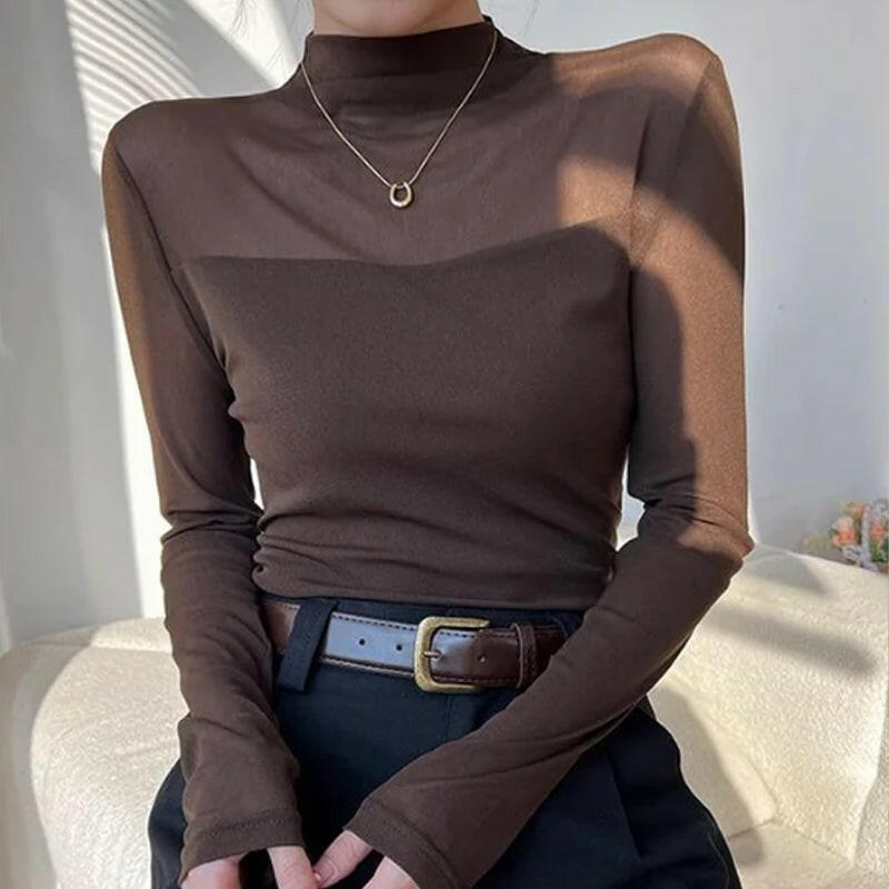 💃Last Day Sales -50% OFF🎉Women's Sparkle Mesh Sheer Long Sleeve Ruched Top