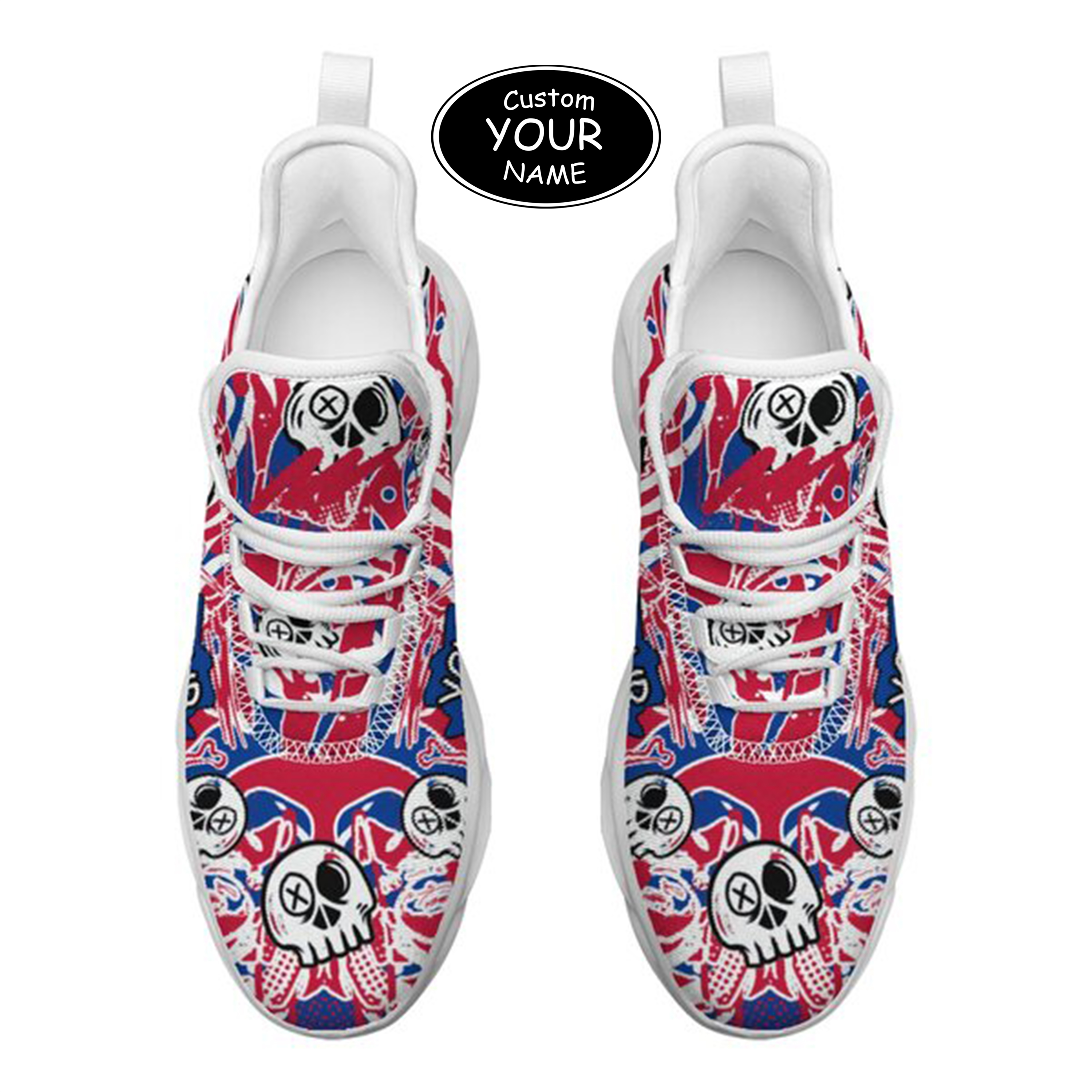 Max Sowl-25-cy-Buffalo-4-7,Personalized Buffalo Sneakers, Custom Breathable Walking Shoes, Patriotic Running Shoes