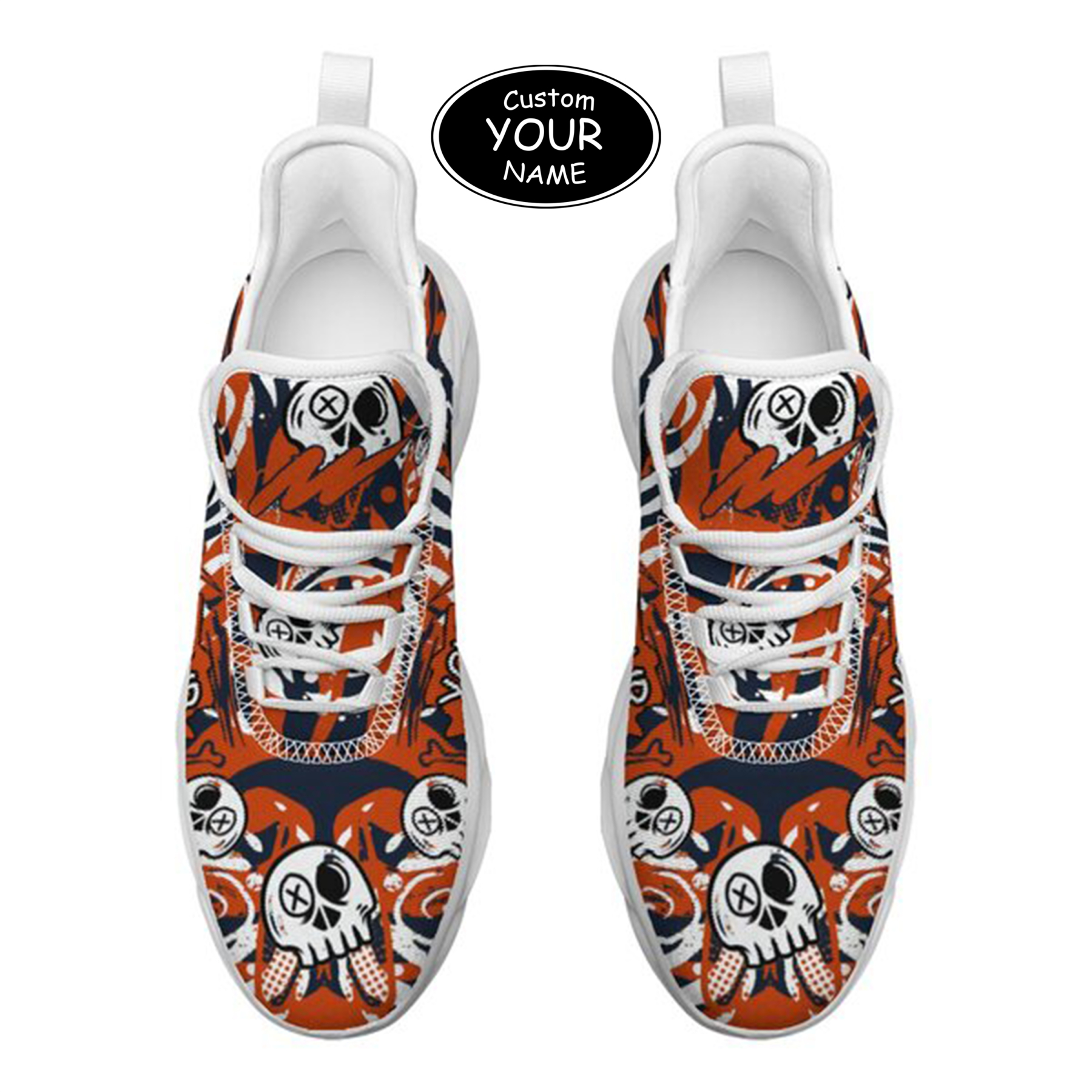 Max Sowl-25-cy-Chicago-7-7, Personalized Chicago Sneakers, Custom Breathable Walking Shoes, Patriotic Running Shoes