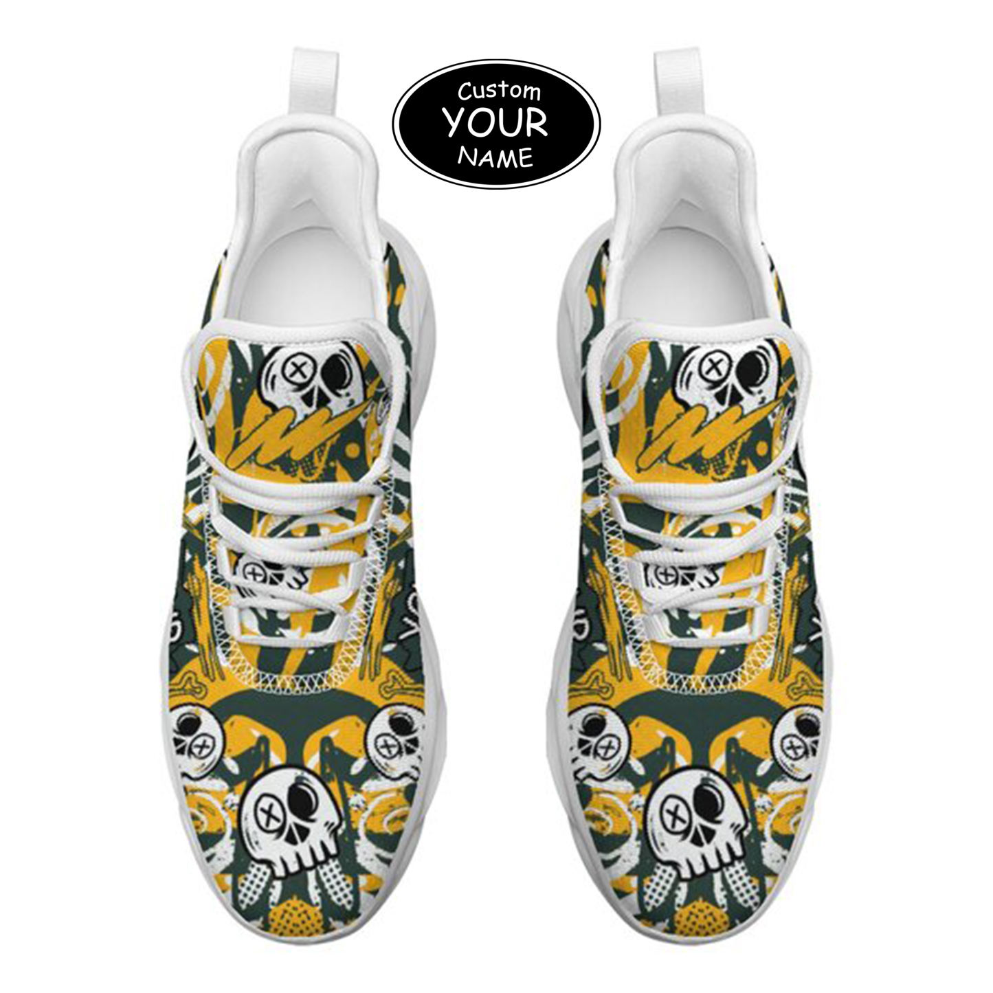 Max Sowl-25-cy-Green Bay-13-7, Personalized Green Bay Sneakers, Custom Breathable Walking Shoes, Patriotic Running Shoes