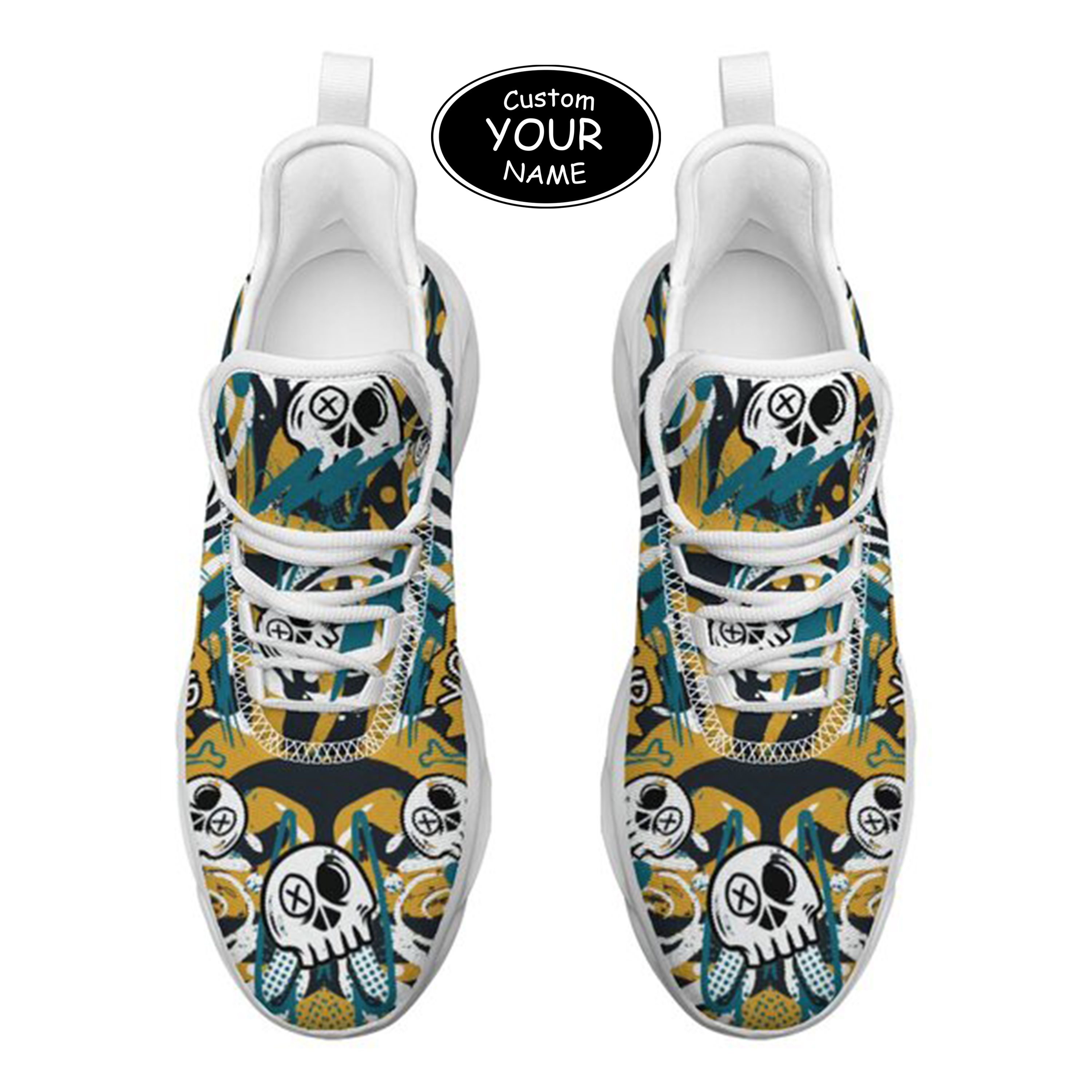 Max Sowl-25-cy-Jacksonville-16-7, Personalized Jacksonville Sneakers, Custom Breathable Walking Shoes, Patriotic Running Shoes