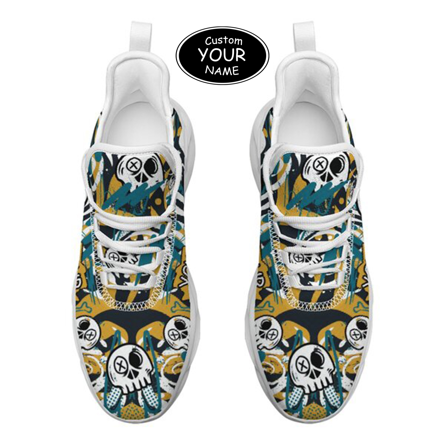 Max Sowl-25-cy-Jacksonville-16-7, Personalized Jacksonville Sneakers, Custom Breathable Walking Shoes, Patriotic Running Shoes