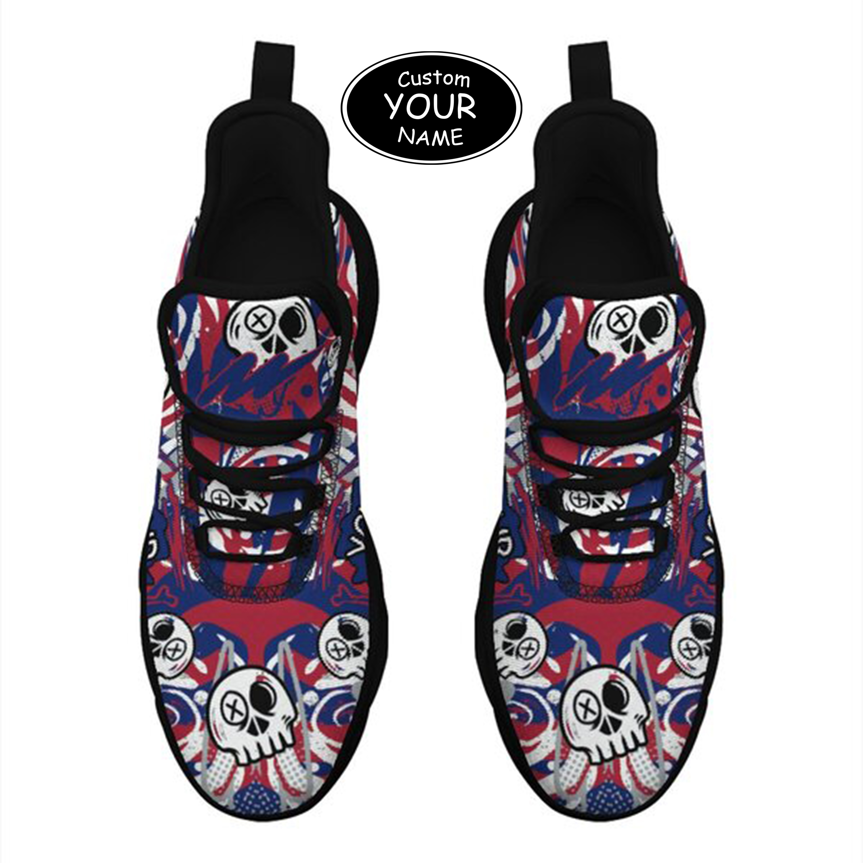 Max Sowl-25-cy-New York-21-7, Personalized New York Sneakers, Custom Breathable Walking Shoes, Patriotic Running Shoes