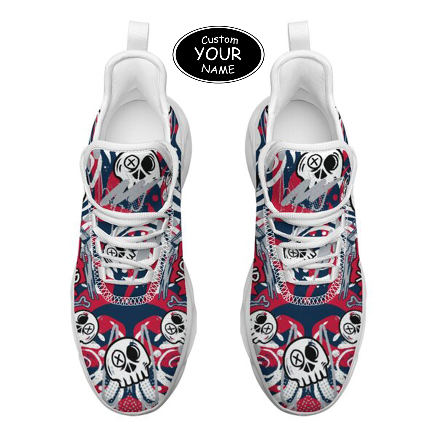 Max Sowl-25-cy-New England-26-7, Personalized New England Sneakers, Custom Breathable Walking Shoes, Patriotic Running Shoes