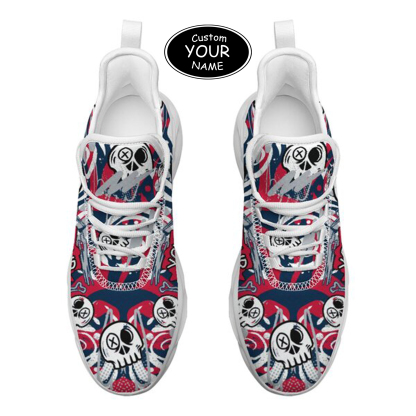 Max Sowl-25-cy-New England-26-7, Personalized New England Sneakers, Custom Breathable Walking Shoes, Patriotic Running Shoes