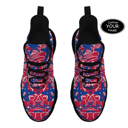 Max Sowl-25-yy-Buffalo-4-8, Personalized Buffalo Sneakers, Custom Breathable Walking Shoes, Patriotic Running Shoes