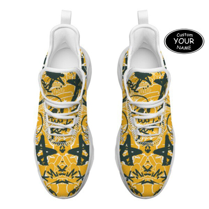 Max Sowl-25-yy-Green Bay-13-8, Personalized Green Bay Sneakers, Custom Breathable Walking Shoes, Patriotic Running Shoes