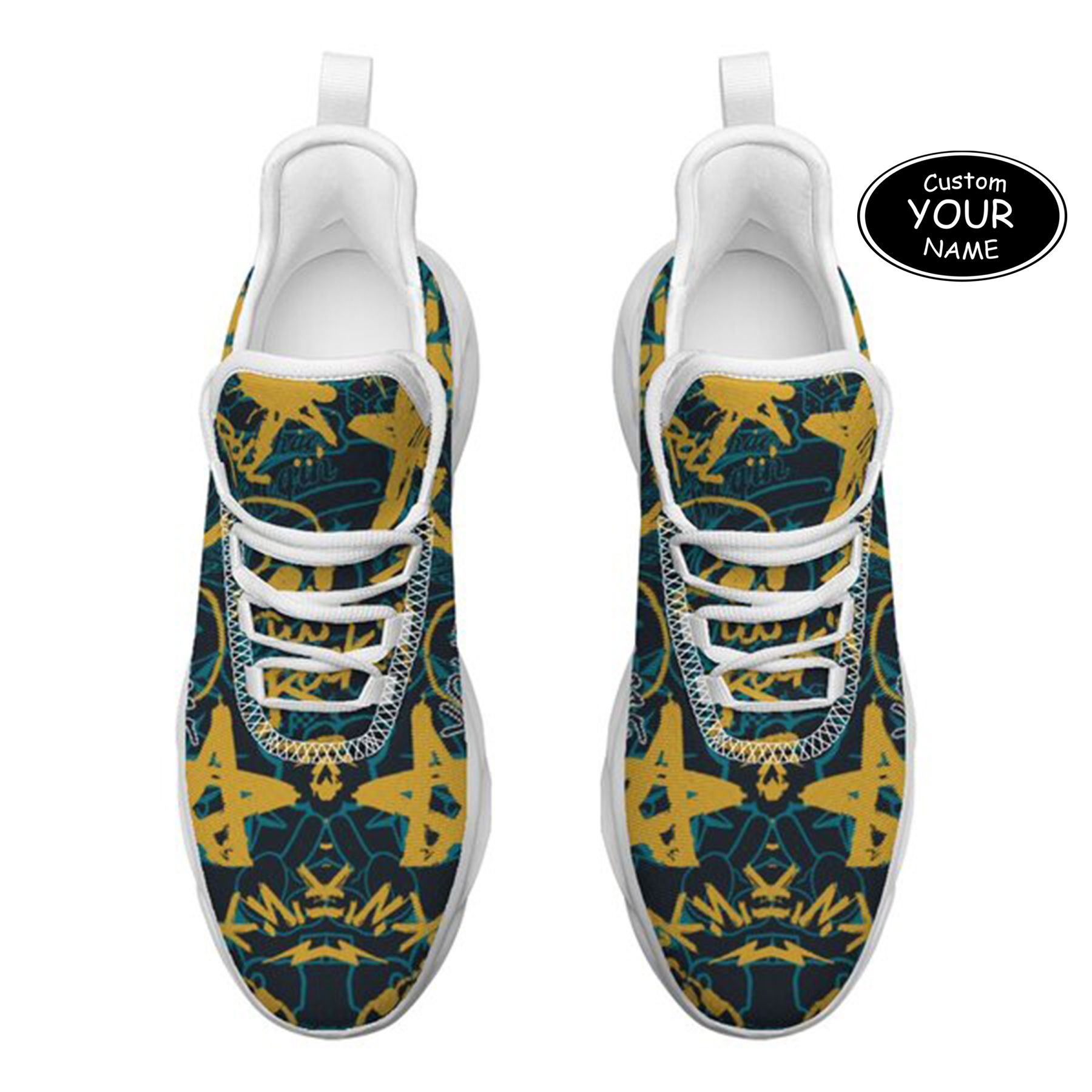 Max Sowl-25-yy-Jacksonville-16-8, Personalized Jacksonville Sneakers, Custom Breathable Walking Shoes, Patriotic Running Shoes