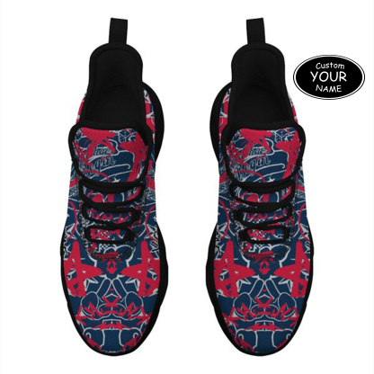Max Sowl-25-yy-New England-26-8, Personalized New England Sneakers, Custom Breathable Walking Shoes, Patriotic Running Shoes