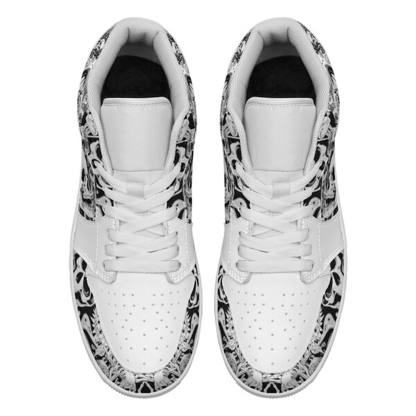 Jordan 1 Low-25-cy-skull-9, Jordan 1 Retro Low Sneakers, Personalized Gothic Shoes, Skull Design, Unisex Non Slip Walking Sneakers, Lightweight Breathable Running Shoes, Casual Sports Shoes, Unique Holidays Gifts