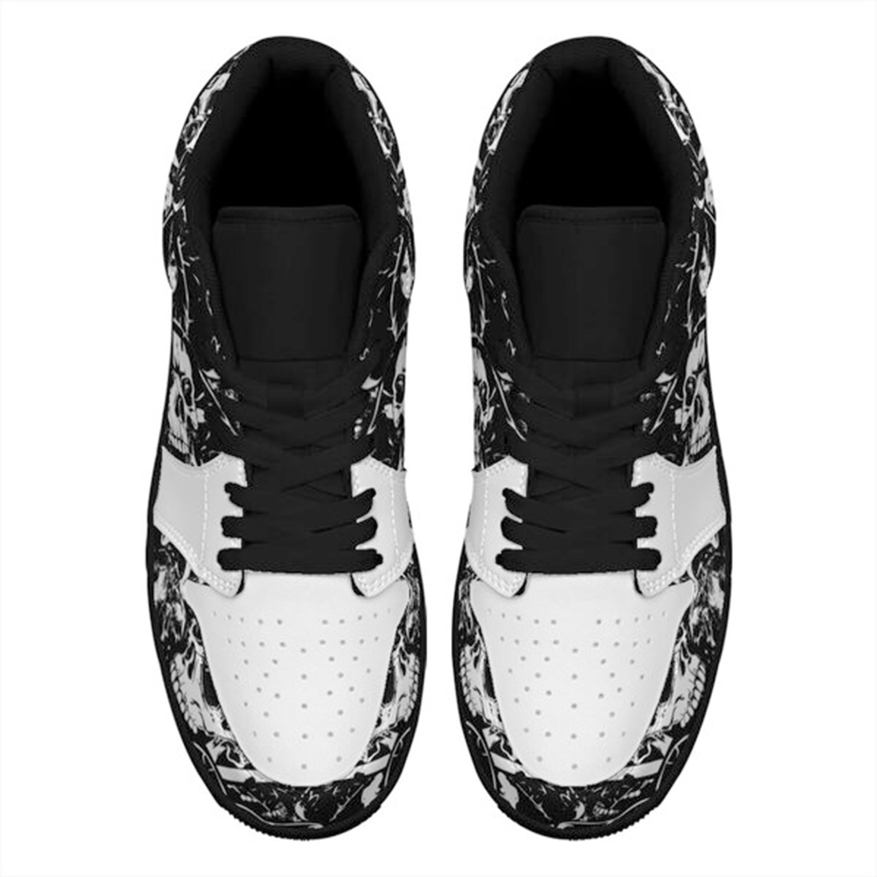 Jordan 1 Low-25-cy-skull-11, Jordan 1 Retro Low Sneakers, Personalized Gothic Shoes, Skull Design, Unisex Non Slip Walking Sneakers, Lightweight Breathable Running Shoes, Casual Sports Shoes, Unique Holidays Gifts