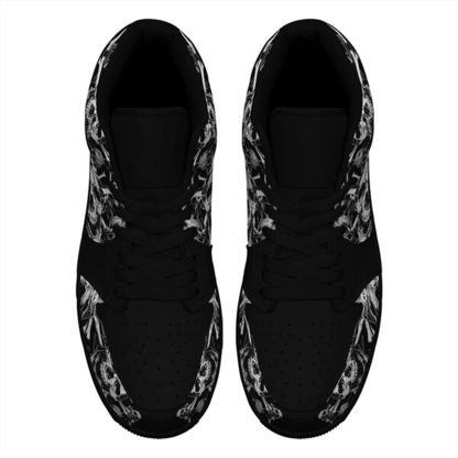Jordan 1 Low-25-cy-skull-17, Jordan 1 Retro Low Sneakers, Personalized Gothic Shoes, Skull Design, Unisex Non Slip Walking Sneakers, Lightweight Breathable Running Shoes, Casual Sports Shoes, Unique Holidays Gifts