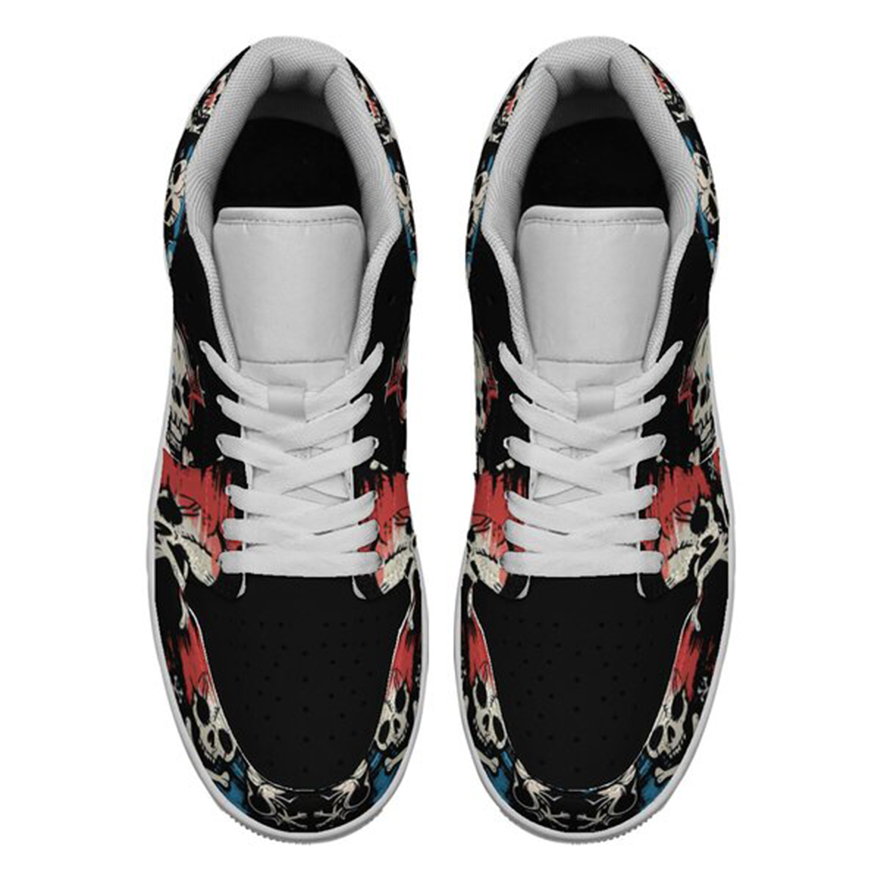 Jordan 1 Low-25-cy-skull-18, Jordan 1 Retro Low Sneakers, Personalized Gothic Shoes, Skull Design, Unisex Non Slip Walking Sneakers, Lightweight Breathable Running Shoes, Casual Sports Shoes, Unique Holidays Gifts