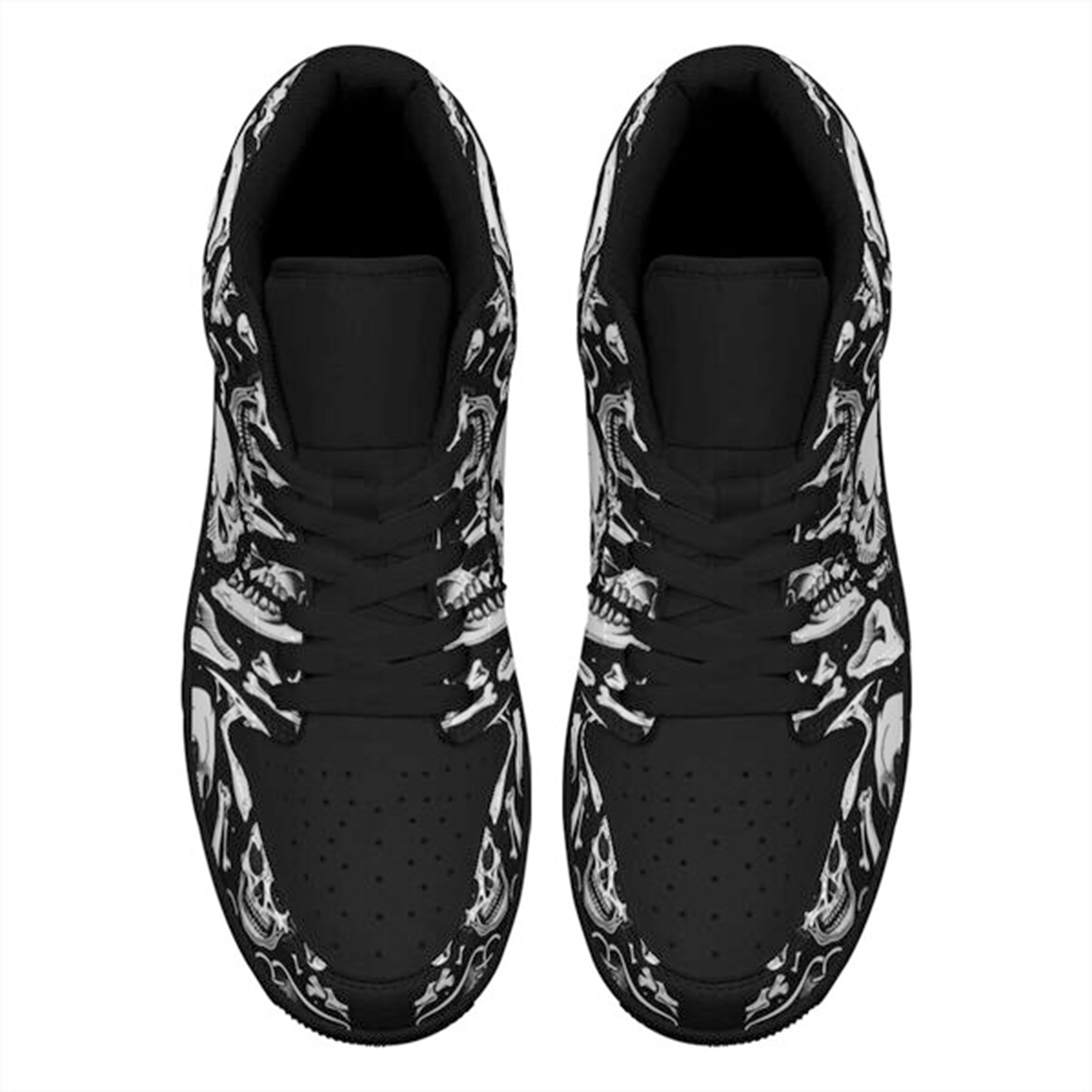 Jordan 1 Low-25-cy-skull-19, Jordan 1 Retro Low Sneakers, Personalized Gothic Shoes, Skull Design, Unisex Non Slip Walking Sneakers, Lightweight Breathable Running Shoes, Casual Sports Shoes, Unique Holidays Gifts
