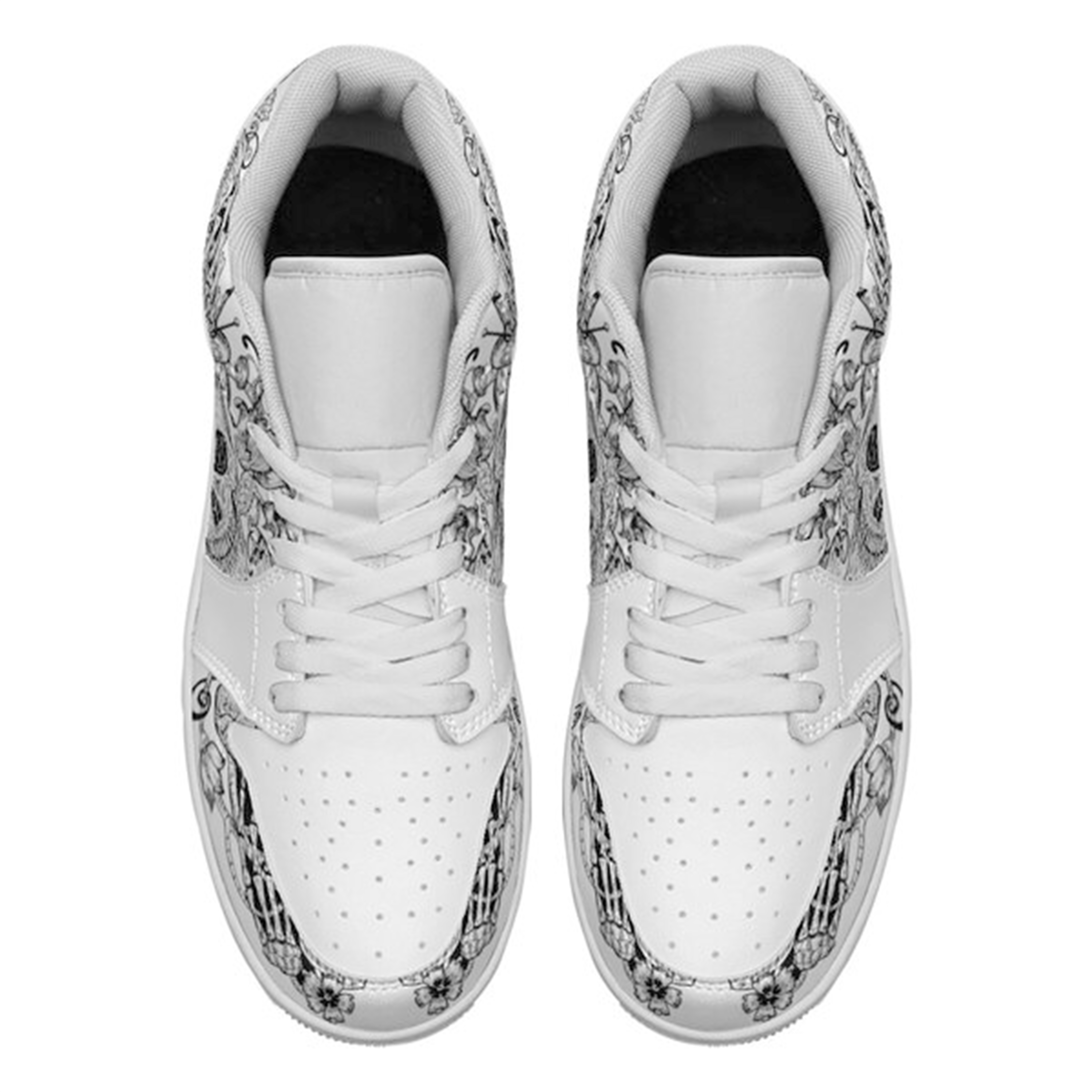 Jordan 1 Low-25-cy-skull-20, Jordan 1 Retro Low Sneakers, Personalized Gothic Shoes, Skull Design, Unisex Non Slip Walking Sneakers, Lightweight Breathable Running Shoes, Casual Sports Shoes, Unique Holidays Gifts