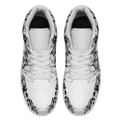 Jordan 1 Low-25-cy-skull-21, Jordan 1 Retro Low Sneakers, Personalized Gothic Shoes, Skull Design, Unisex Non Slip Walking Sneakers, Lightweight Breathable Running Shoes, Casual Sports Shoes, Unique Holidays Gifts