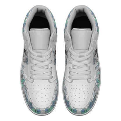 Jordan 1 Low-25-yy-skull-11, Jordan 1 Retro Low Sneakers, Personalized Gothic Shoes, Skull Design, Unisex Non Slip Walking Sneakers, Lightweight Breathable Running Shoes, Casual Sports Shoes, Unique Holidays Gifts