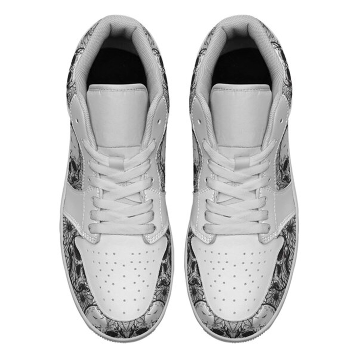 Jordan 1 Low-25-yy-skull-16, Jordan 1 Retro Low Sneakers, Personalized Gothic Shoes, Skull Design, Unisex Non Slip Walking Sneakers, Lightweight Breathable Running Shoes, Casual Sports Shoes, Unique Holidays Gifts