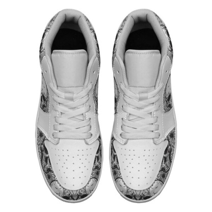 Jordan 1 Low-25-yy-skull-16, Jordan 1 Retro Low Sneakers, Personalized Gothic Shoes, Skull Design, Unisex Non Slip Walking Sneakers, Lightweight Breathable Running Shoes, Casual Sports Shoes, Unique Holidays Gifts