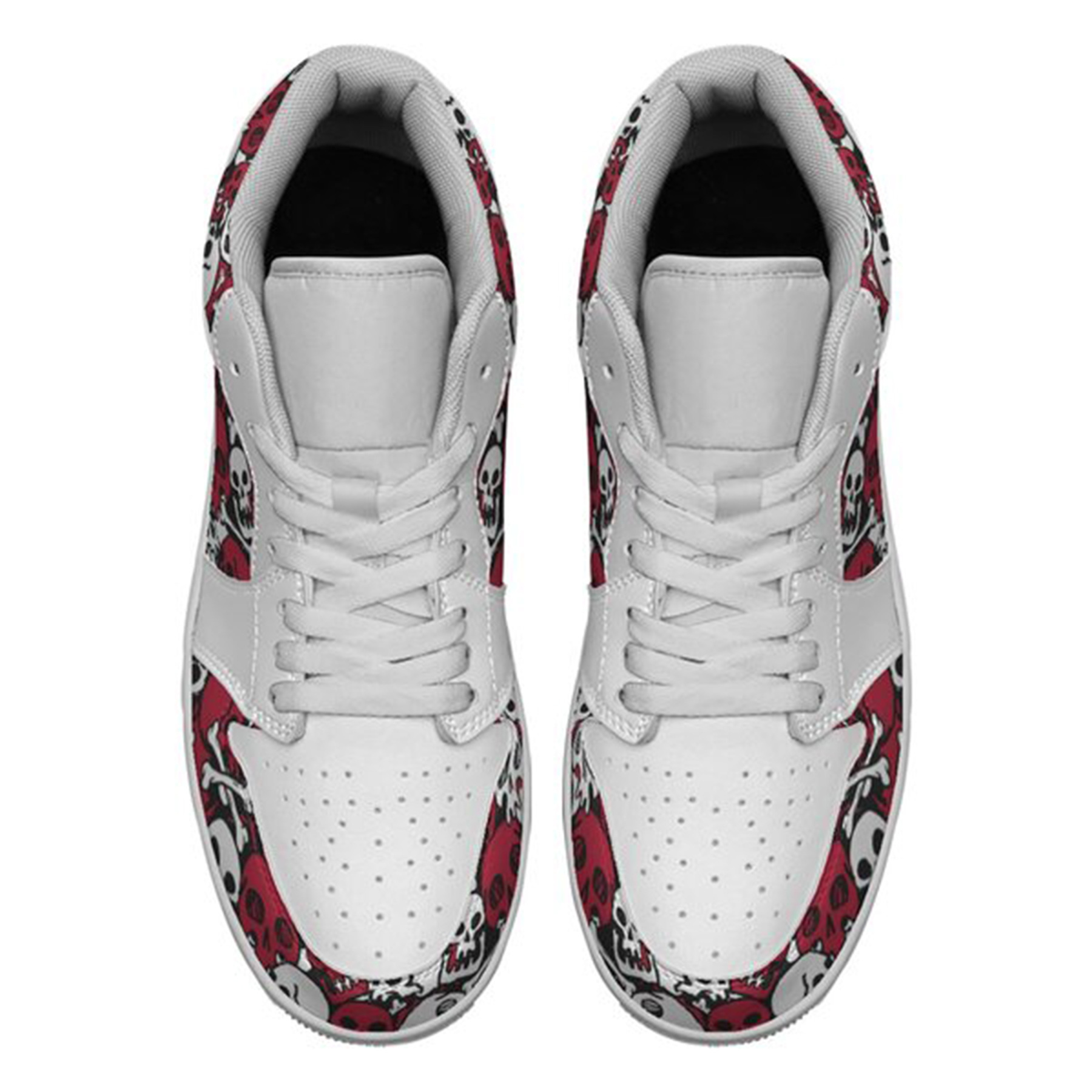 Jordan 1 Low-25-yy-skull-18, Jordan 1 Retro Low Sneakers, Personalized Gothic Shoes, Skull Design, Unisex Non Slip Walking Sneakers, Lightweight Breathable Running Shoes, Casual Sports Shoes, Unique Holidays Gifts