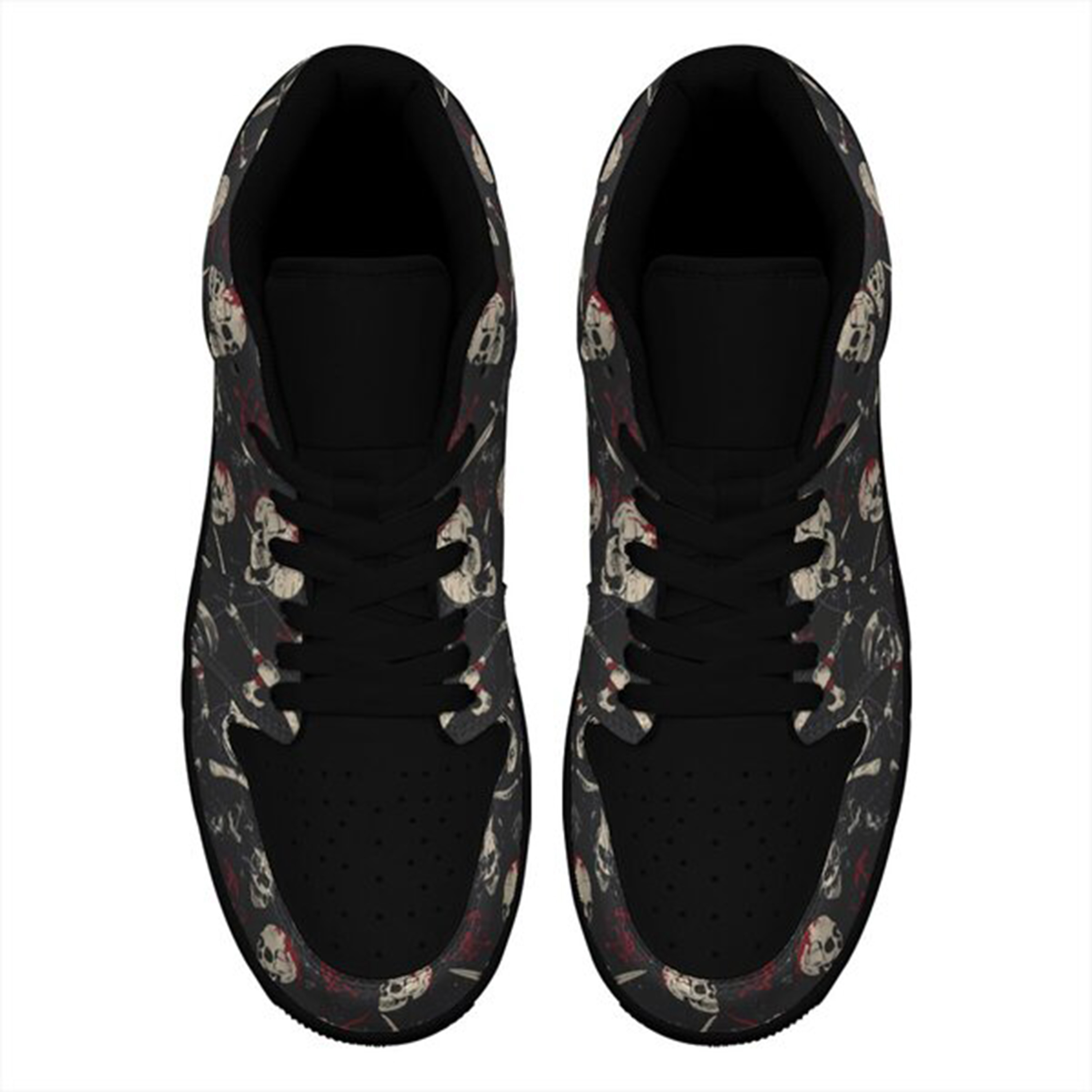 Jordan 1 Low-25-yy-skull-20, Jordan 1 Retro Low Sneakers, Personalized Gothic Shoes, Skull Design, Unisex Non Slip Walking Sneakers, Lightweight Breathable Running Shoes, Casual Sports Shoes, Unique Holidays Gifts