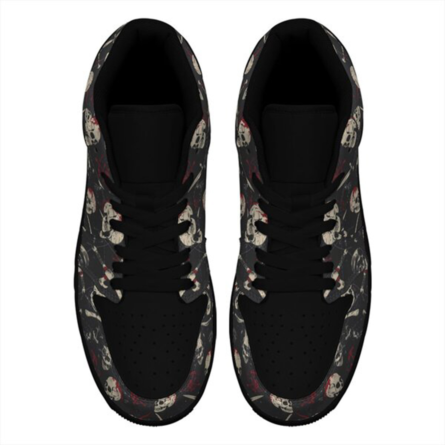 Jordan 1 Low-25-yy-skull-20, Jordan 1 Retro Low Sneakers, Personalized Gothic Shoes, Skull Design, Unisex Non Slip Walking Sneakers, Lightweight Breathable Running Shoes, Casual Sports Shoes, Unique Holidays Gifts