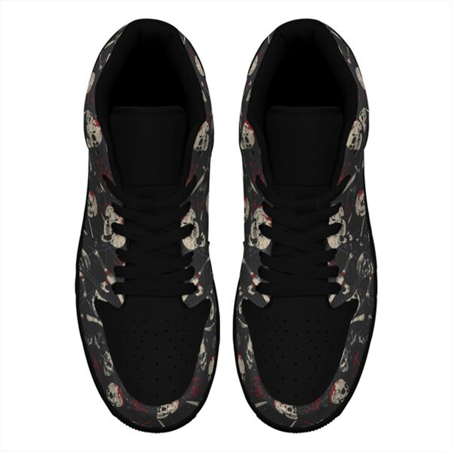 Jordan 1 Low-25-yy-skull-20, Jordan 1 Retro Low Sneakers, Personalized Gothic Shoes, Skull Design, Unisex Non Slip Walking Sneakers, Lightweight Breathable Running Shoes, Casual Sports Shoes, Unique Holidays Gifts