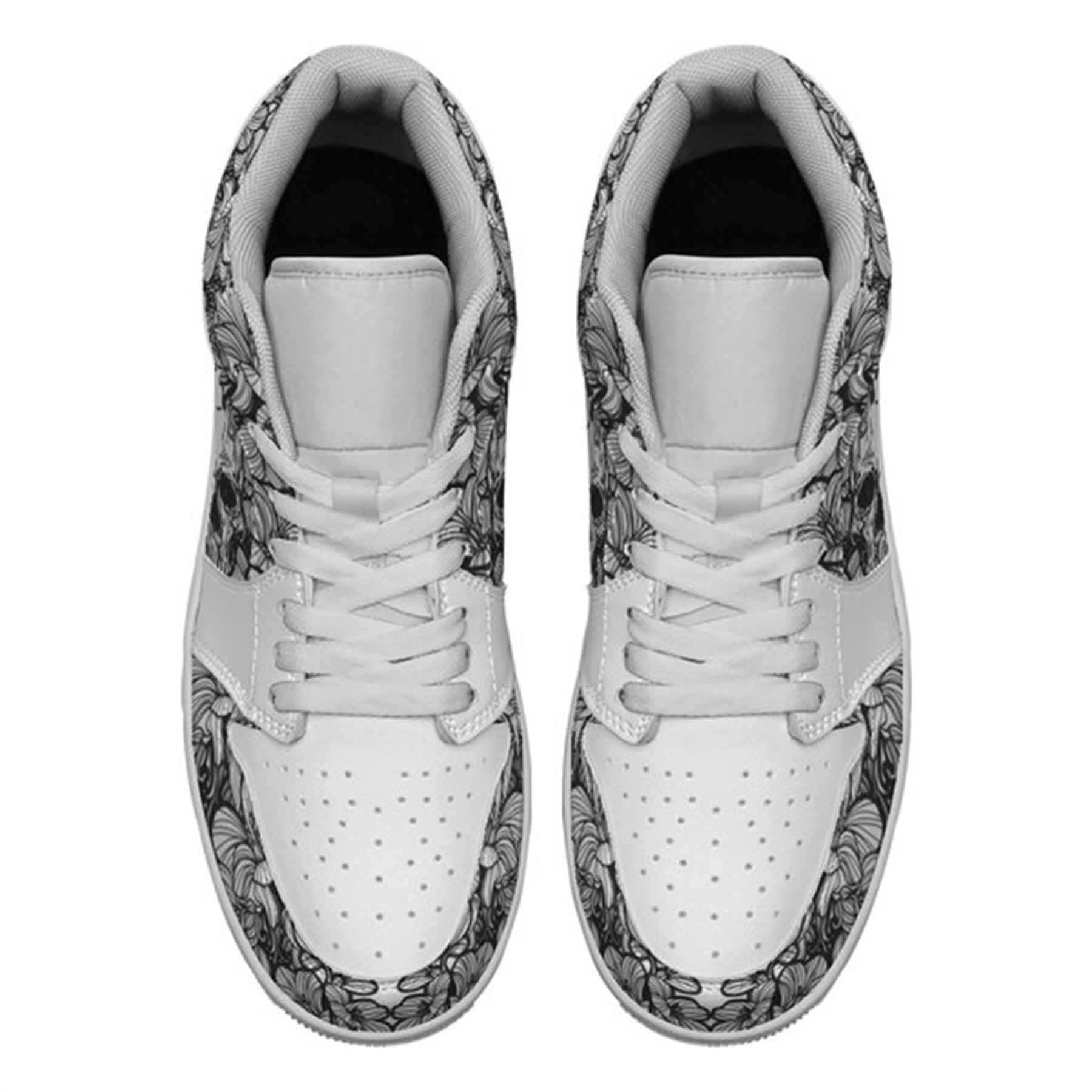 Jordan 1 Low-25-yy-skull-21, Jordan 1 Retro Low Sneakers, Personalized Gothic Shoes, Skull Design, Unisex Non Slip Walking Sneakers, Lightweight Breathable Running Shoes, Casual Sports Shoes, Unique Holidays Gifts