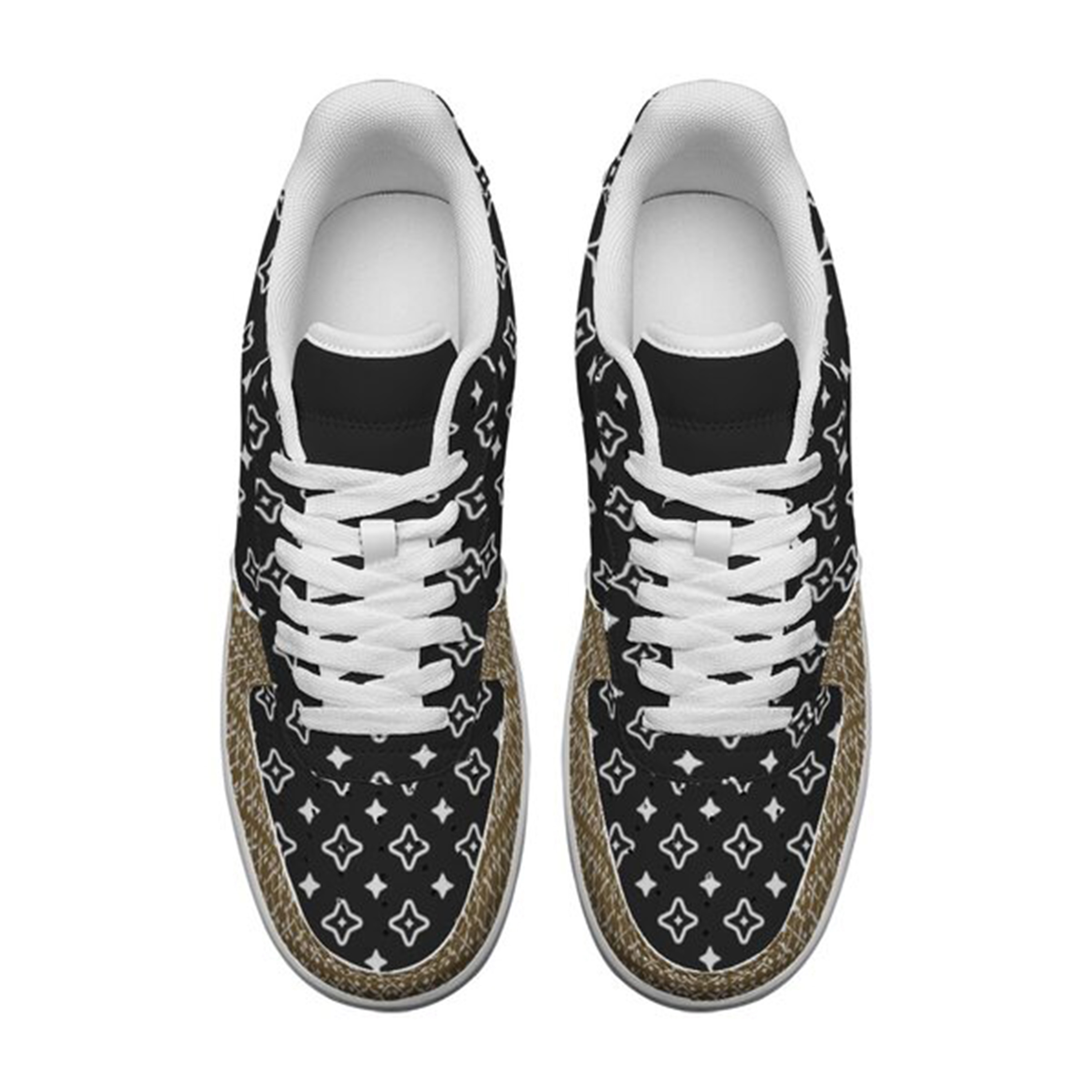 Air Force 1-25-yy-Quiet Luxe-4, Personalized Light Luxury Vintage Sneakers, Breathable Running Shoes, Printed Luxury-inspired Design, Anti-Slip Athletic Shoes, Lightweight Walking Sneakers