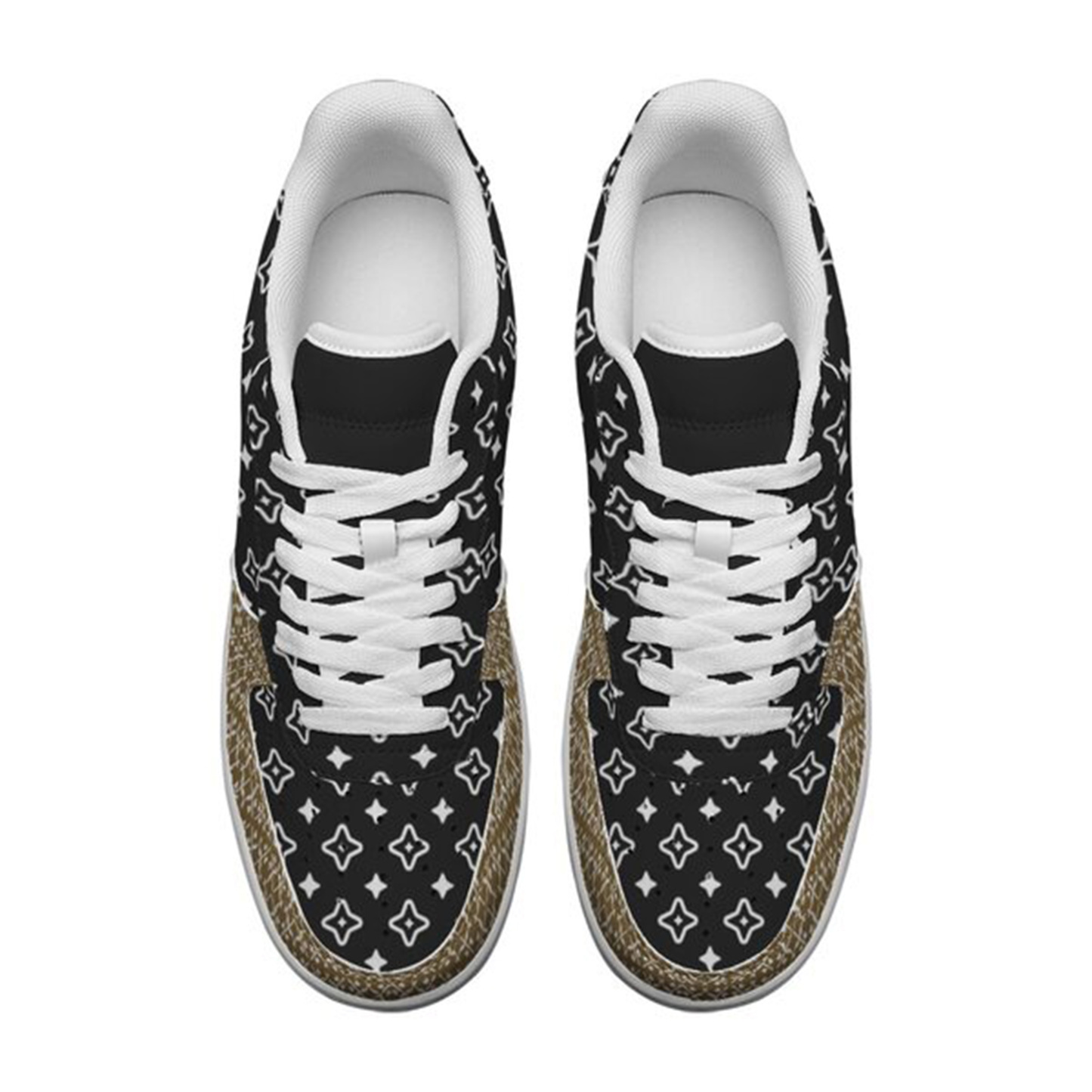 Air Force 1-25-yy-Quiet Luxe-4, Personalized Light Luxury Vintage Sneakers, Breathable Running Shoes, Printed Luxury-inspired Design, Anti-Slip Athletic Shoes, Lightweight Walking Sneakers