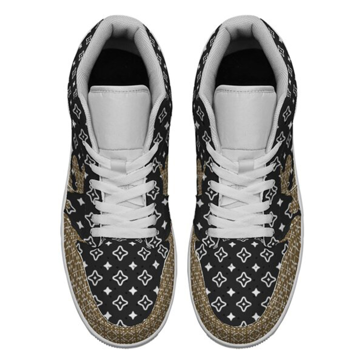 Jordan 1-25-yy-Quiet Luxe-4, Jordan 1 Retro Low Sneakers, Personalized Light Luxury Vintage Sneakers, Breathable Running Shoes, Printed Luxury-inspired Design, Anti-Slip Athletic Shoes, Lightweight Walking Sneakers