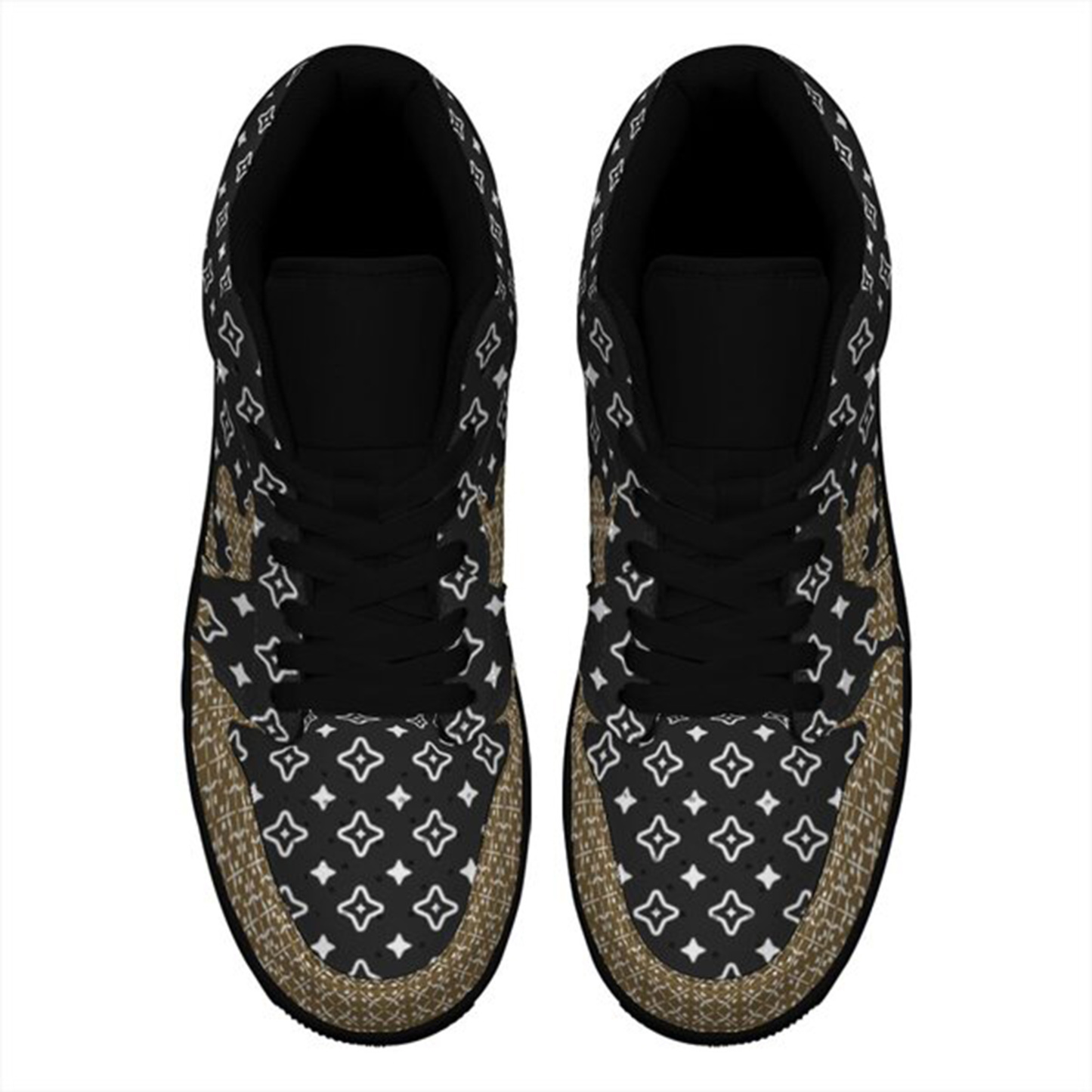 Jordan 1-25-yy-Quiet Luxe-4, Jordan 1 Retro Low Sneakers, Personalized Light Luxury Vintage Sneakers, Breathable Running Shoes, Printed Luxury-inspired Design, Anti-Slip Athletic Shoes, Lightweight Walking Sneakers