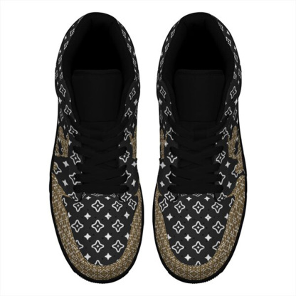 Jordan 1-25-yy-Quiet Luxe-4, Jordan 1 Retro Low Sneakers, Personalized Light Luxury Vintage Sneakers, Breathable Running Shoes, Printed Luxury-inspired Design, Anti-Slip Athletic Shoes, Lightweight Walking Sneakers