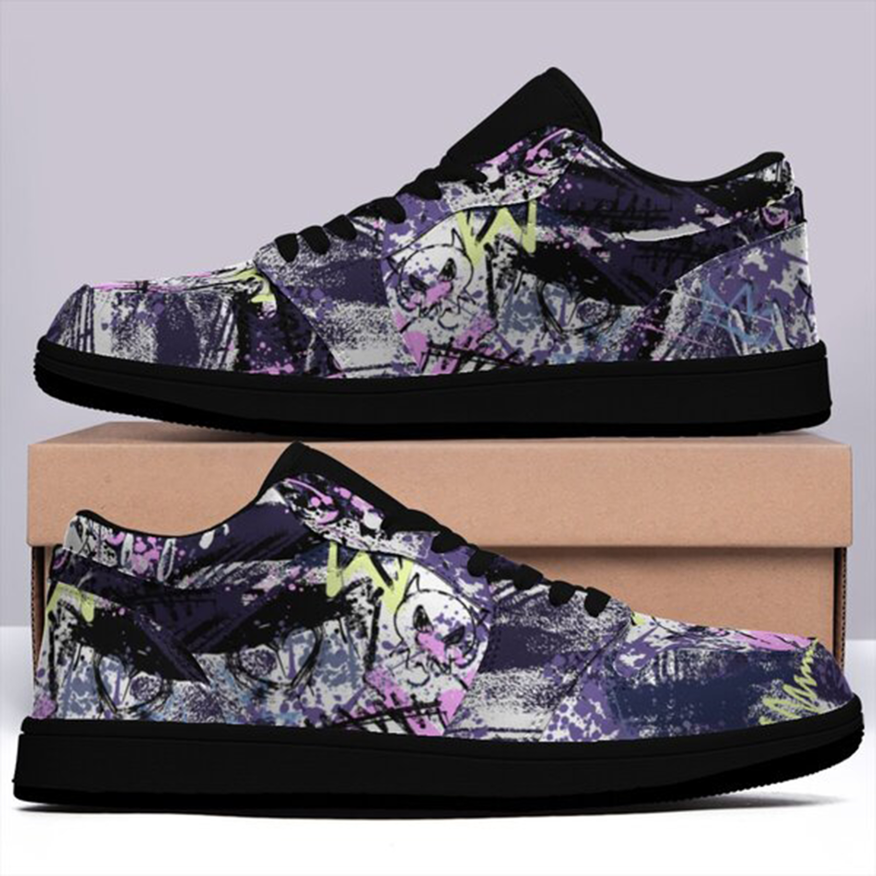 Jordan 1-25-cy-Quiet Luxe-7, Jordan 1 Retro Low Sneakers, Personalized Light Luxury Vintage Sneakers, Custom Printed Design, Light Breathable, Casual Walking Shoes, Fashion Sneakers