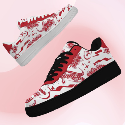 Personalized Light Luxury Vintage Sneakers, Custom Printed Design, Light Breathable, Casual Walking Shoes, Fashion Sneakers