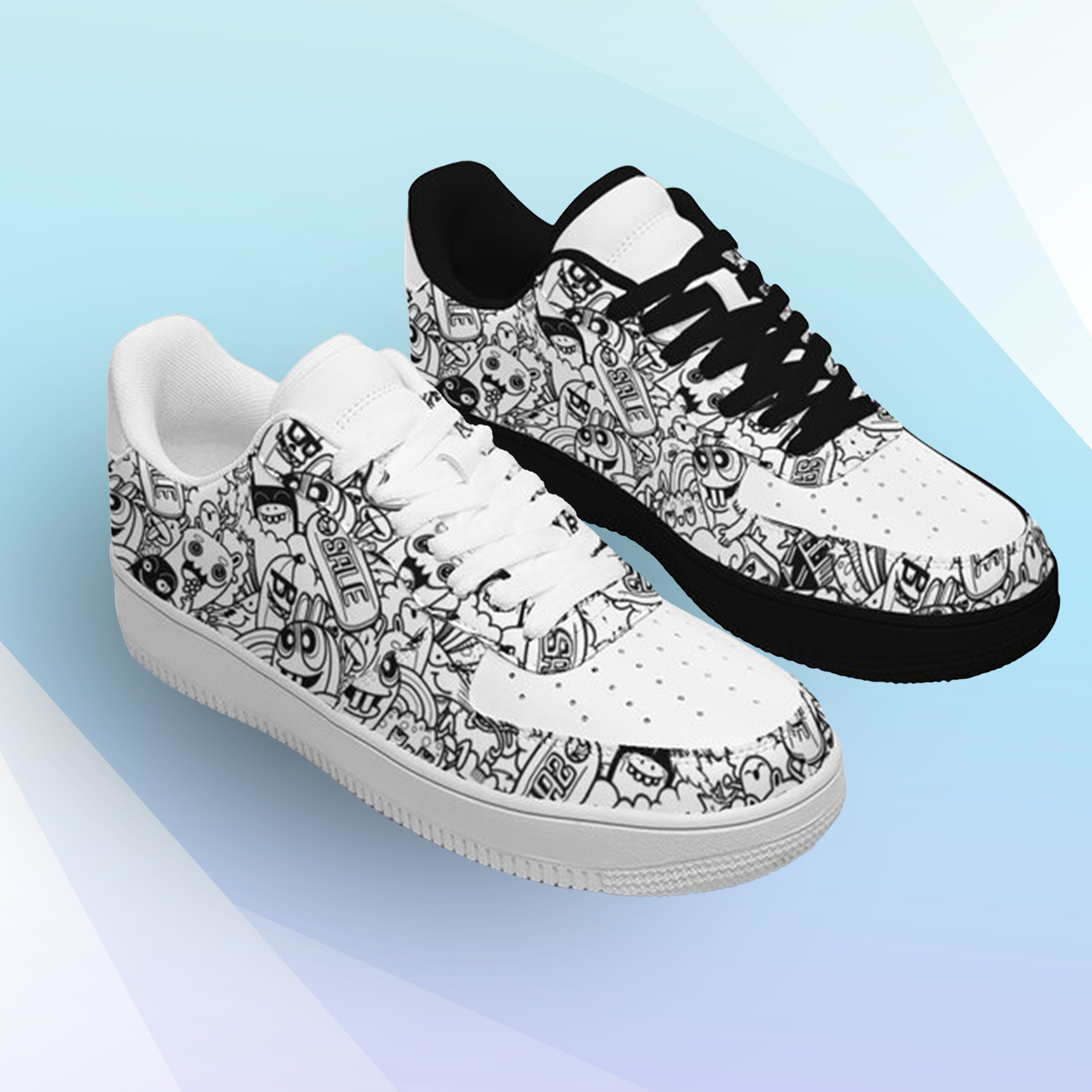 Air Force 1-25-yy-Quiet Luxe-10, Personalized Light Luxury Vintage Sneakers, Custom Printed Design, Light Breathable, Casual Walking Shoes, Fashion Sneakers
