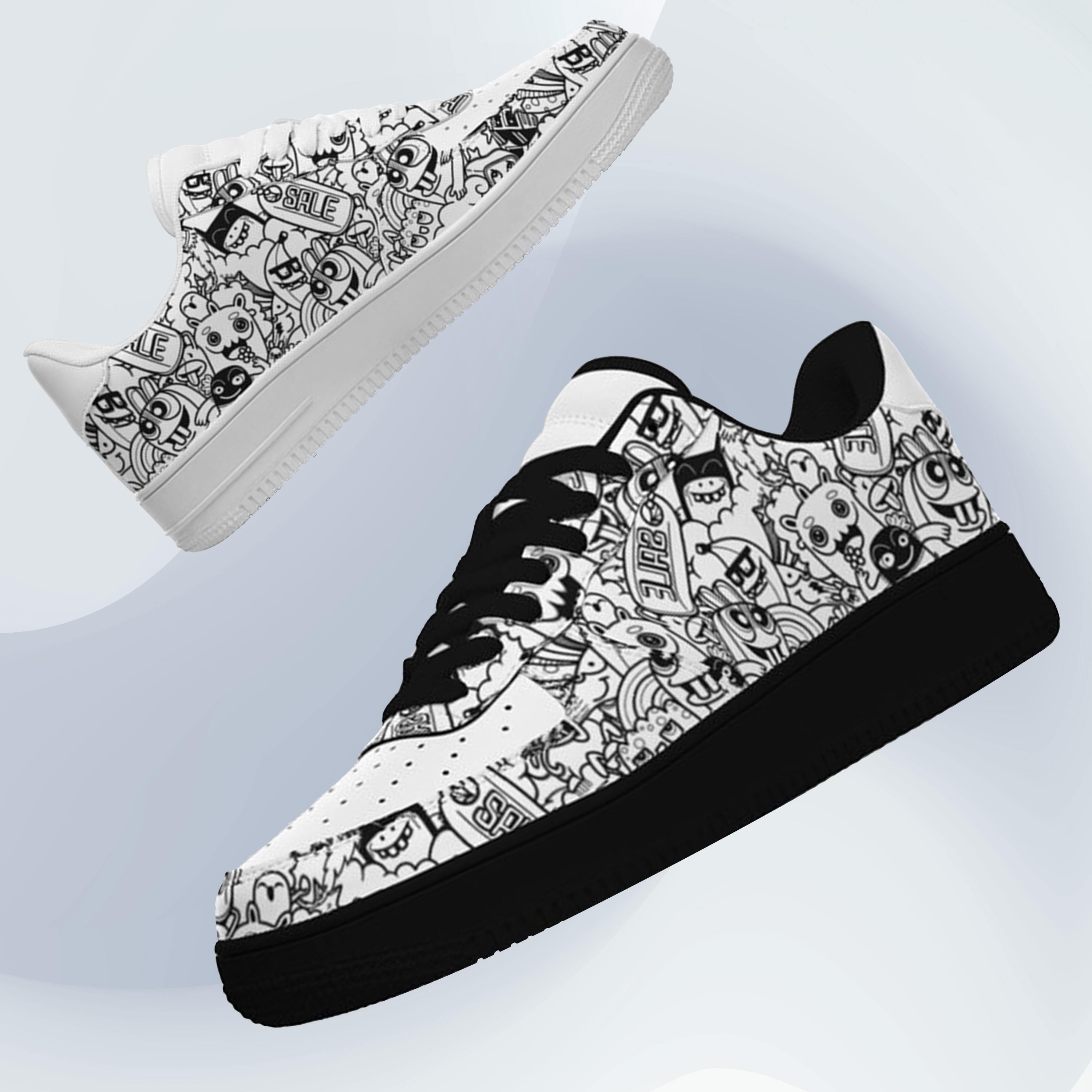 Personalized Light Luxury Vintage Sneakers, Custom Printed Design, Light Breathable, Casual Walking Shoes, Fashion Sneakers