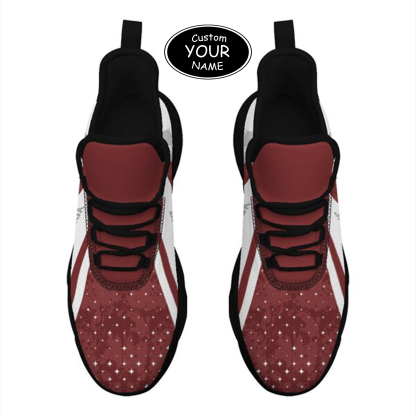 Max Sowl-25-cy-College Station-16-1, Personalized Texas A&M Aggies Custom Max Sowl Shoes, Patriotic Running Sneakers, Custom Comfortable Walking Shoes