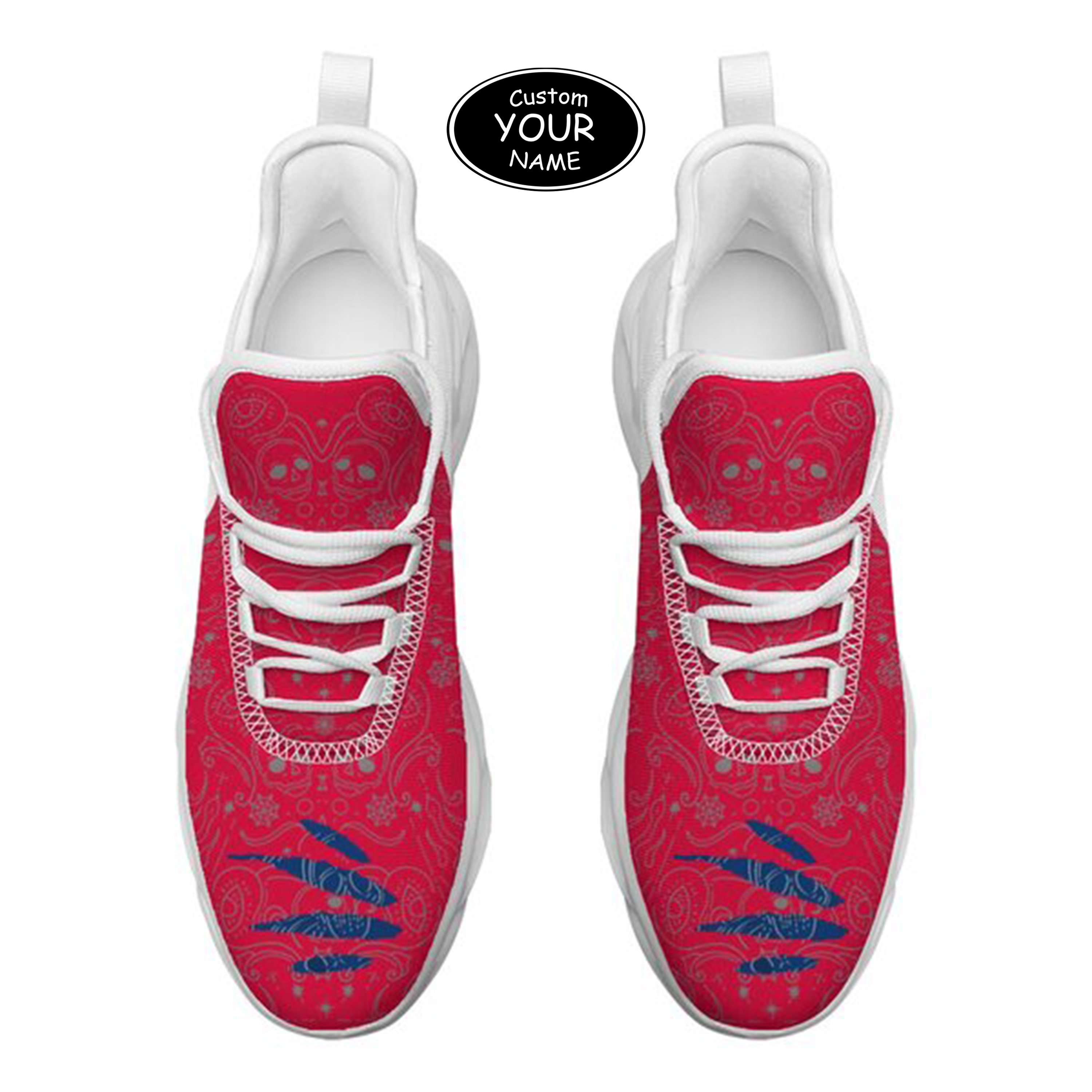 Max Sowl-25-yy-Fresno-18-2, Personalized Fresno State Bulldogs Custom Max Sowl Shoes, Patriotic Running Sneakers, Custom Comfortable Walking Shoes