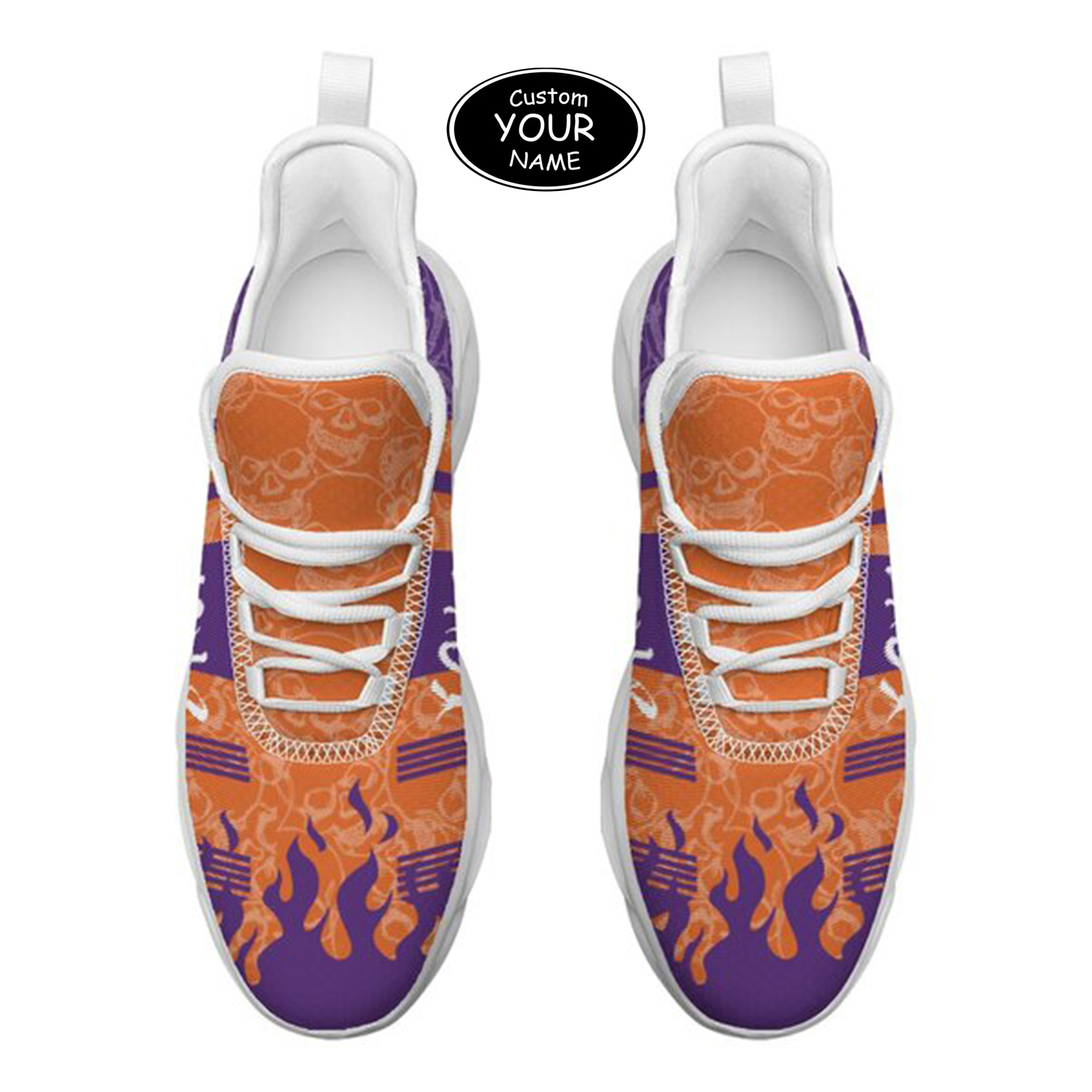 Max Sowl-25-yy-Clemson-1-3, Personalized Clemson Tigers Custom Max Sowl Shoes, Patriotic Running Sneakers, Custom Comfortable Walking Shoes
