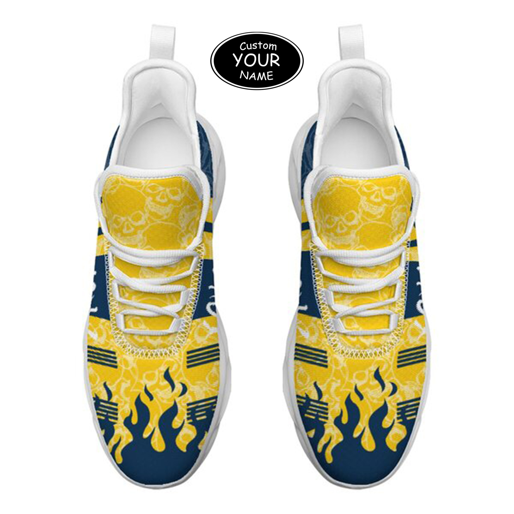 Max Sowl-25-yy-Ann Arbor-14-3, Personalized Michigan Wolverines Custom Max Sowl Shoes, Patriotic Running Sneakers, Custom Comfortable Walking Shoes