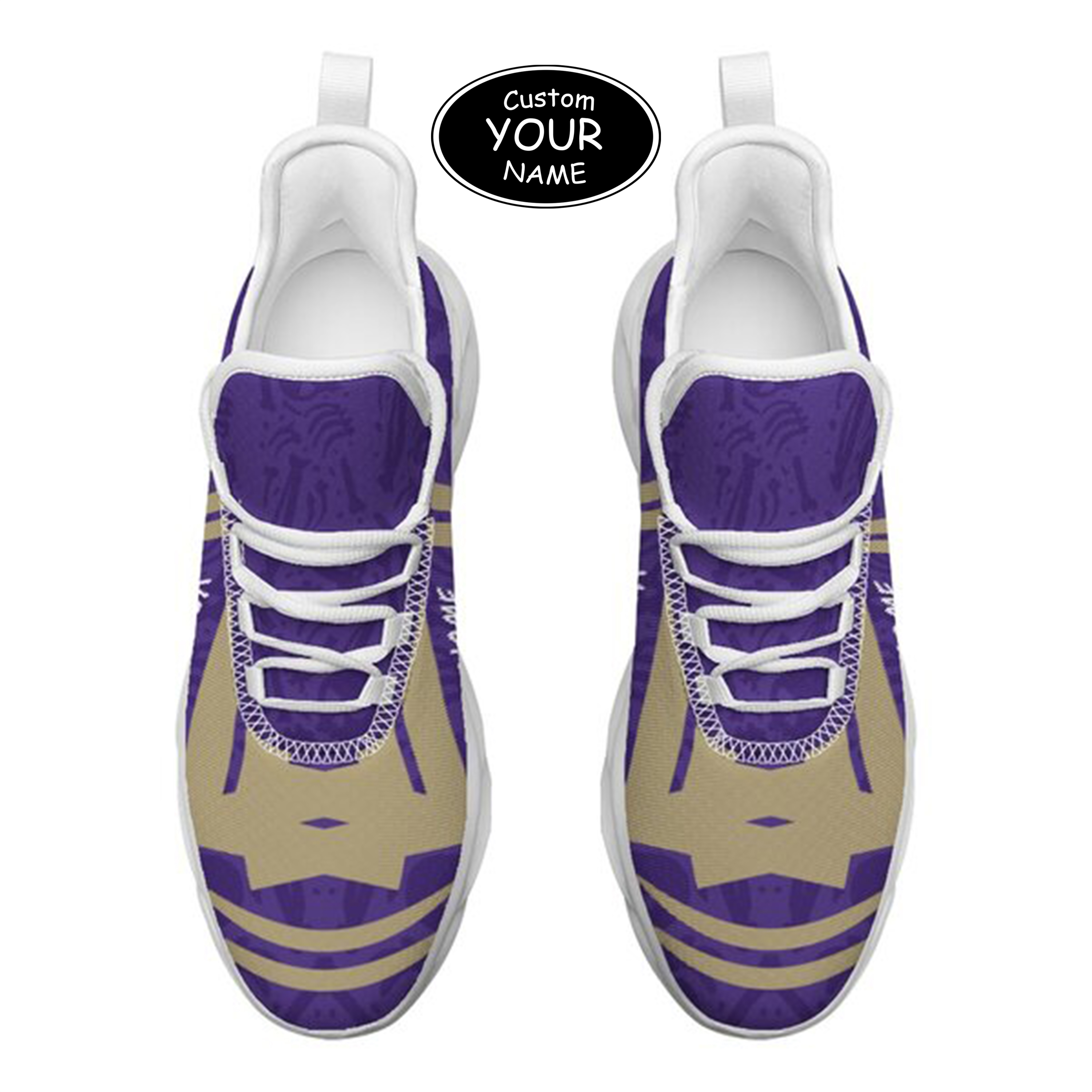 Max Sowl-25-cy-Seattle-13-4, Personalized Washington Huskies Custom Max Sowl Shoes, Personalized Sport Footwear, Custom Color-Blocked Running Shoes