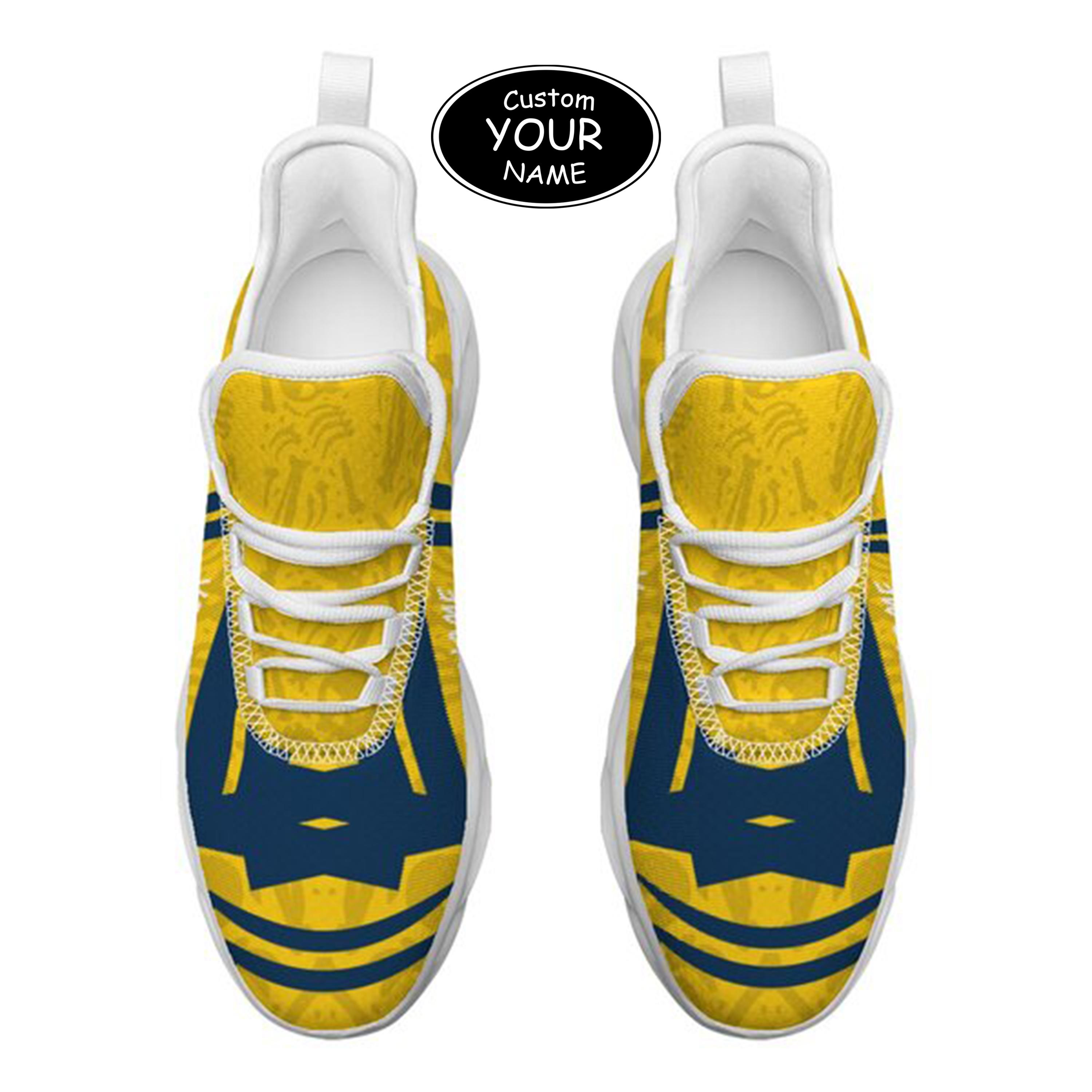 Max Sowl-25-cy-Ann Arbor-14-4, Personalized Michigan Wolverines Custom Max Sowl Shoes, Personalized Sport Footwear, Custom Color-Blocked Running Shoes